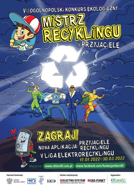 Plakat konkursu recyklingu.