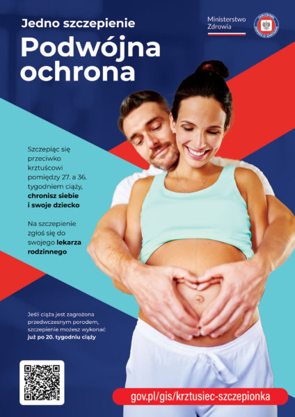 plakat szczepienie przeciw krztuścowi
