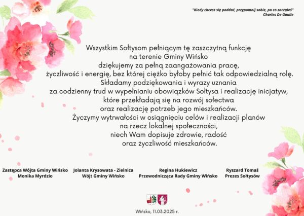 życzenia z okazji Dnia Sołtysa